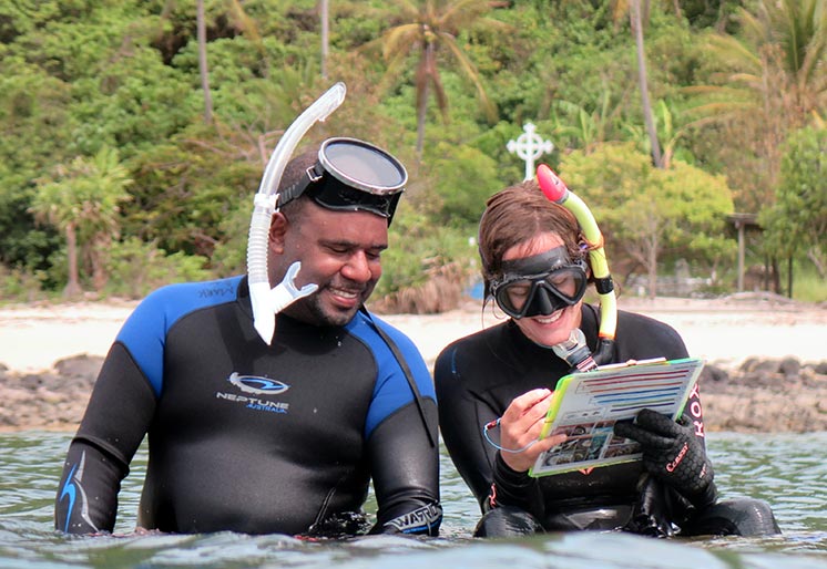 Coral monitoring on Erub Island